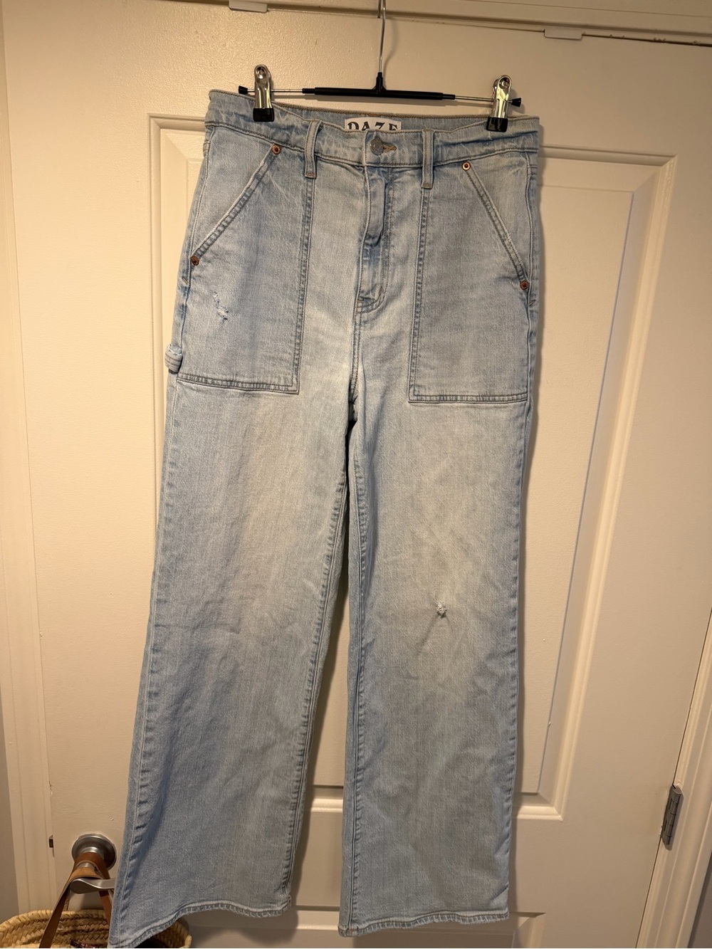 High-Rise Light Blue Carpenter Jeans for Women